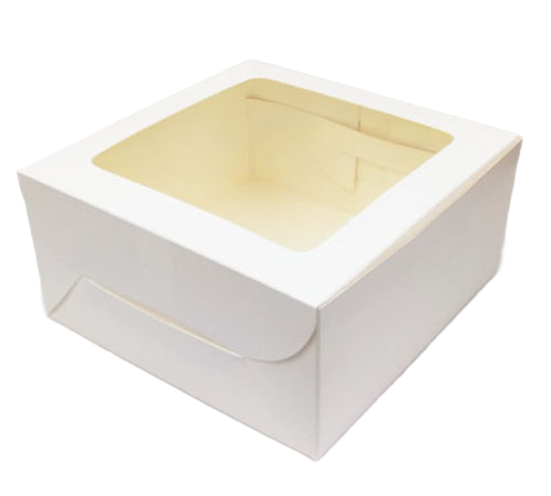 White Cake Box 10x10x5 Inches – Perfect for Storing & Transporting Cakes