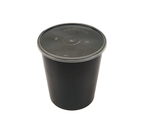 Black Round Container – Premium Storage for Large Portions 1000 ml