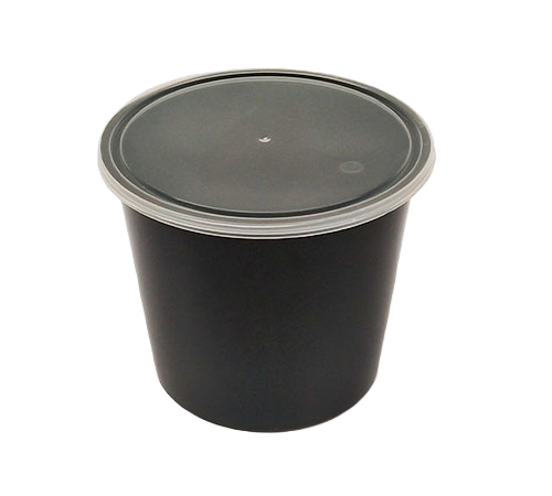 Black Round Container – Extra-Large, Durable & Stylish Food Storage 1500 ml