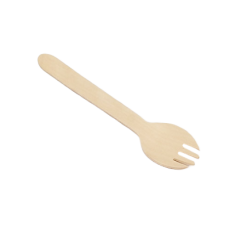 Wooden Spork – Eco-Friendly, Durable & Biodegradable Cutlery 160 MM