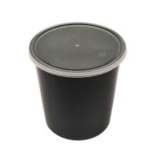 Black Round Container – Extra-Large, Durable & Stylish Food Storage 1500 ml
