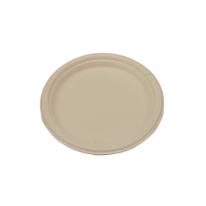 9-Inch Round Brown Bagasse Plate – Eco-Friendly & Durable Tableware