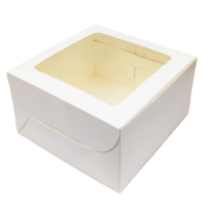 White Cake Box 10x10x5 Inches – Perfect for Storing & Transporting Cakes