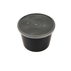 Black Round Container 500 Ml