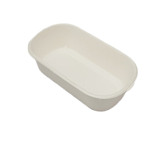 750 ml White Bagasse Tray – Sustainable & Sturdy Food Packaging Solution