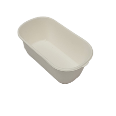1000 ml White Bagasse Tray – Eco-Friendly